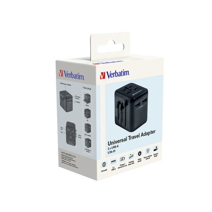 Adaptador Verbatim Universal de viaje 12W UTA-01 - USB-A (49543)