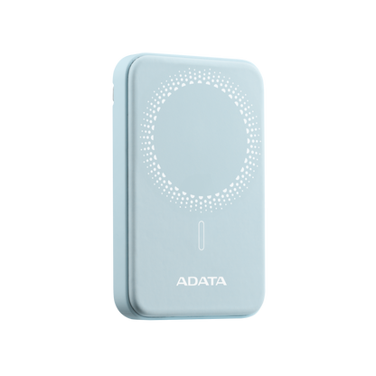 Power Bank Adata Inalámbrico 5000MAH de Carga Rápida QC PD de 20 W Magnético Color Azul