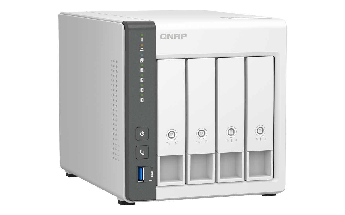 Unidad Almacenamiento NAS QNAP CPU ARM Cortex A55 Quad Core 2.0GHz 4GB RAM RJ45 2.5GbE 4 Bahias 3.5 Hasta 22TB Linux S/D