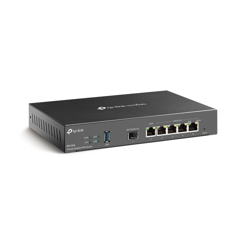 Router Omada by TP-Link Gigabit VPN 1× Gigabit SFP WAN Port 1× Gigabit RJ45 WAN Port 2× Gigabit WAN/LAN RJ45