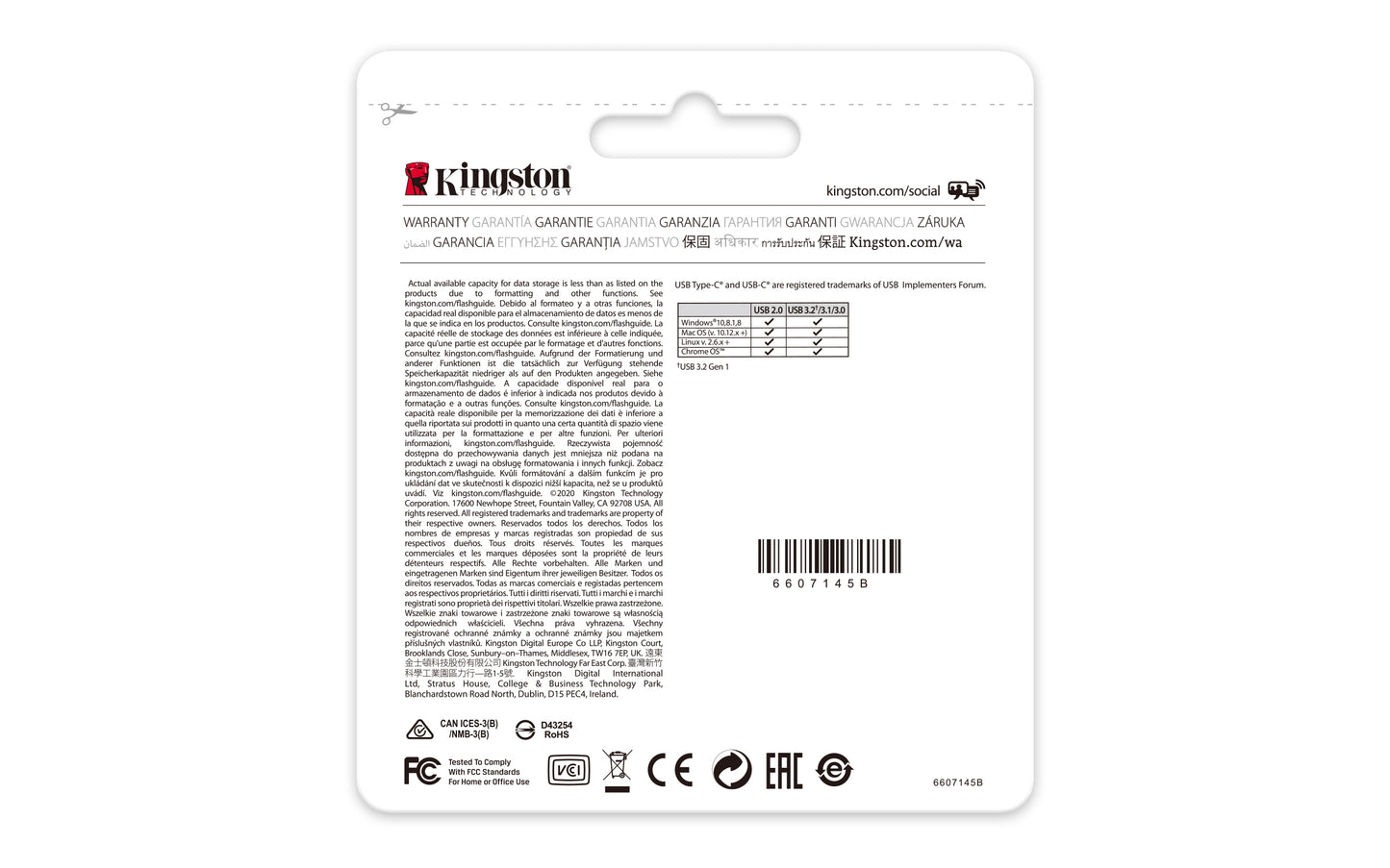 Memoria USB Kingston DataTraveler 70 128GB USB-C Color Negro