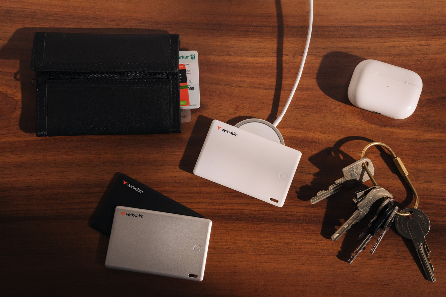Localizador Verbatim My Finder Bluetooth Tarjeta 2 pzas Negro Plateado