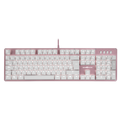 Teclado Mecánico Game Factor KBG400 Retroiluminado Switch Rojo USB Rosa