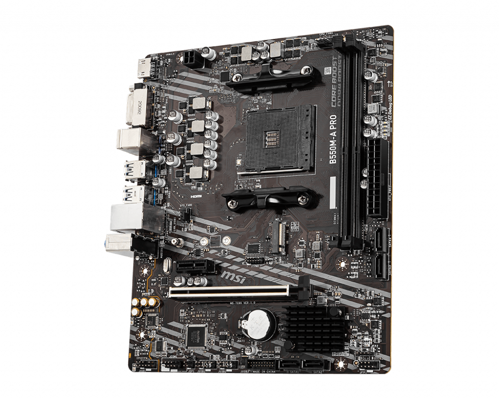 Tarjeta Madre MSI B550M-A PRO Micro-ATX Socket AM4 AMD B550 64GB DDR4 HDMI para AMD