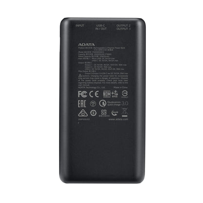 Power Bank Adata P20000QCD Digital 20000mAh Color Blanco