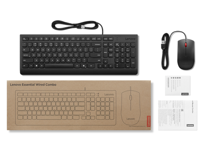 Kit de Teclado y Mouse Lenovo con Cable Lenovo Essential (LA Spanish 171)
