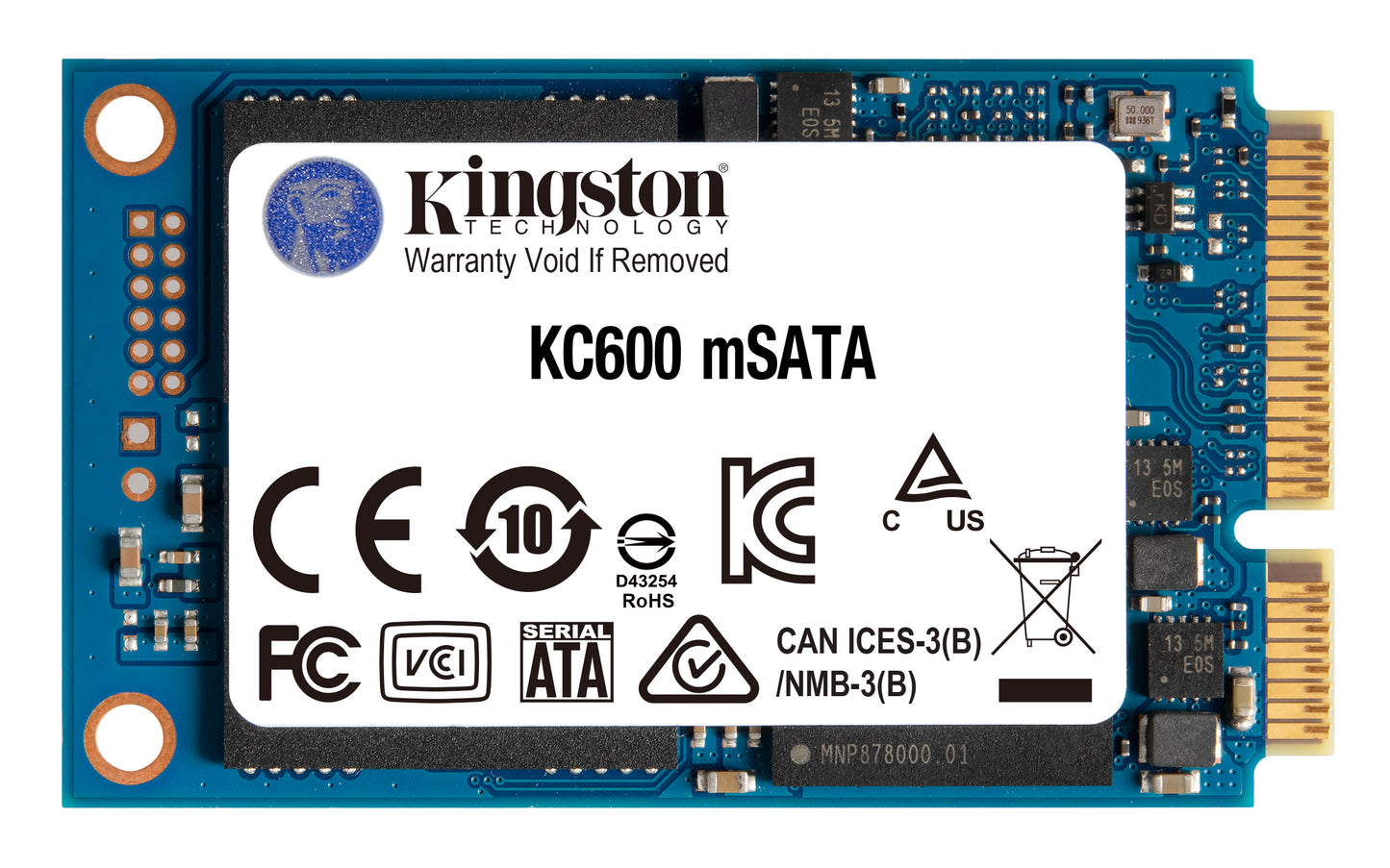 Unidad de Estado Sólido SSD Kingston 256 GB KC600 SATA III/mSATA