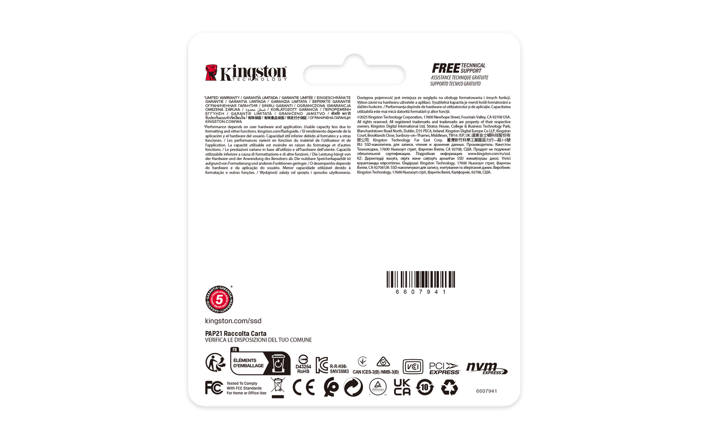 Unidad de Estado Sólido SSD Kingston SNV3SM3/1T0 NVMe 1TB M.2 4000 MB/s Escritura 6000 MB/s PCI Express 4.0