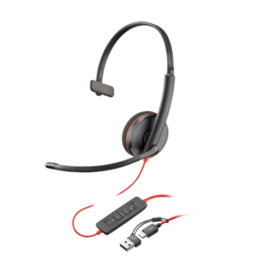 Auriculares Poly Blackwire 3210 USB-C HS + USB-C/A