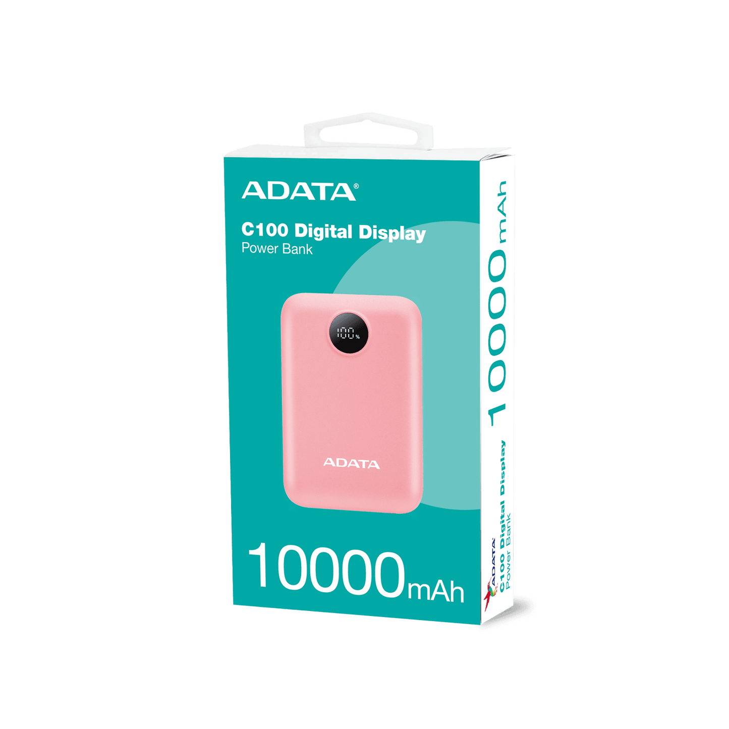 Power Bank Adata 10000mAh Digital PC10022 Rosa