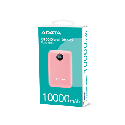 Power Bank Adata 10000mAh Digital PC10022 Rosa