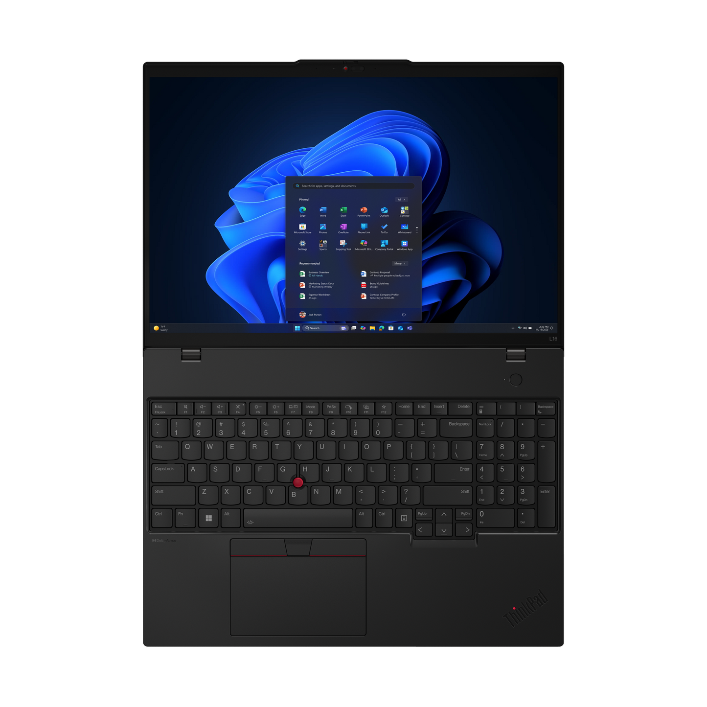 Laptop Lenovo ThinkPad L16 G2 16" Intel Core Ultra 5 225U No Táctil W11P64 SP 16GB 512GB SSD 3 Años Premier NBD