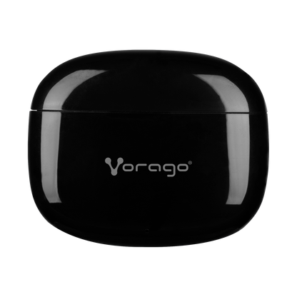 Audífono Vorago ESB-202 Bluetooth 5.3 Manos Libres 4.5 Horas Control Táctil Negro