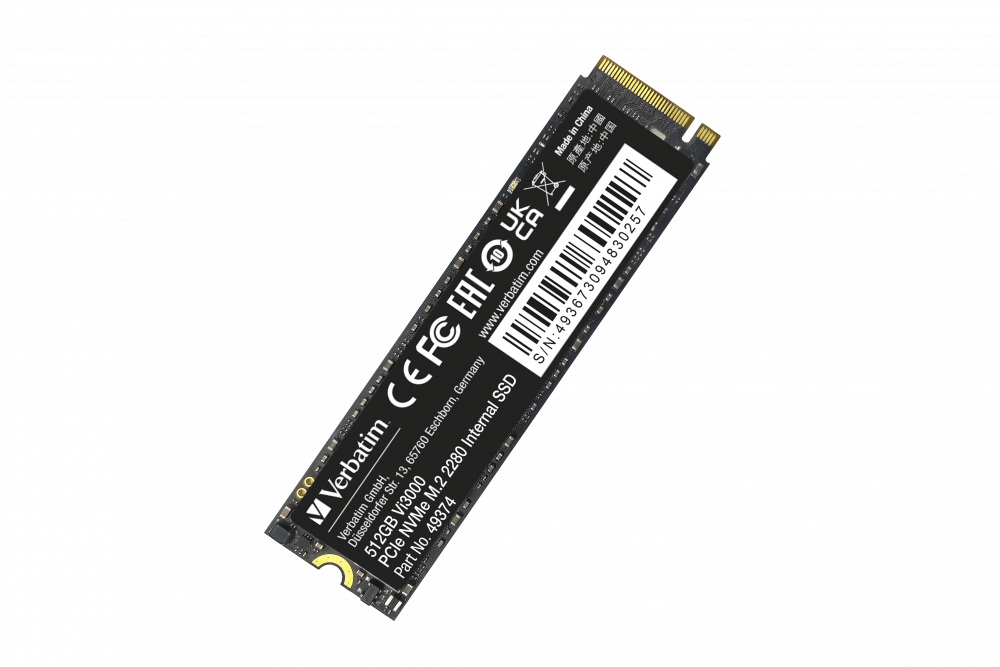 Unidad de Estado Sólido SSD Interno Verbatim Vi7000 PCIe NVMe M.2 2280 de 512GB Lectura 3100/2100 MB/s