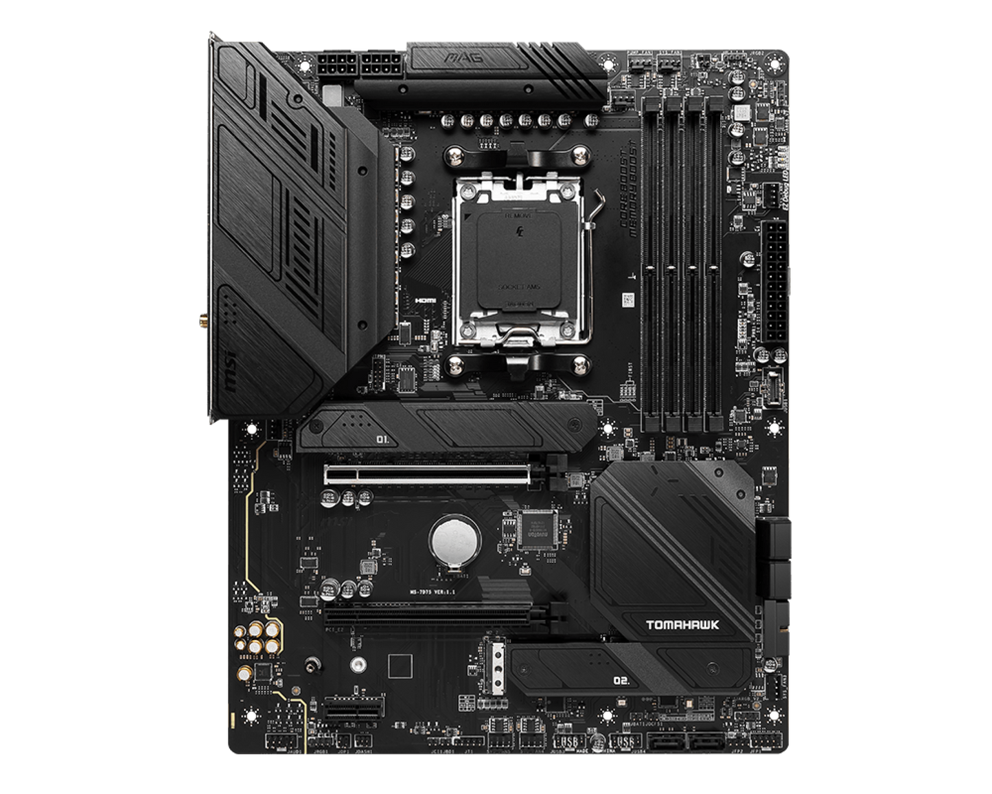Tarjeta Madre MSI MAG B650 TOMAHAWK WIFI ATX Socket AM5 AMD B650 128GB DDR5 HDMI para AMD