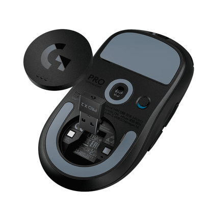 Mouse inalambrico Logitech Lightspeed para juegos PRO X SUPERLIGHT 2 color negro
