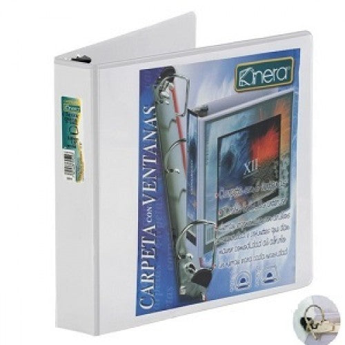 Carpeta kinera vinil aro "o" 1" blanca