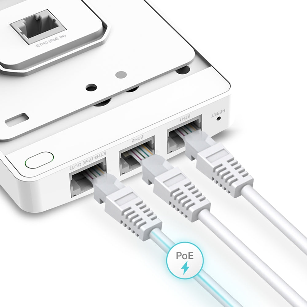 Punto de Acceso TP-Link Wall-Plate Dual-Band Wi-Fi Uplink: 1× Gigabit