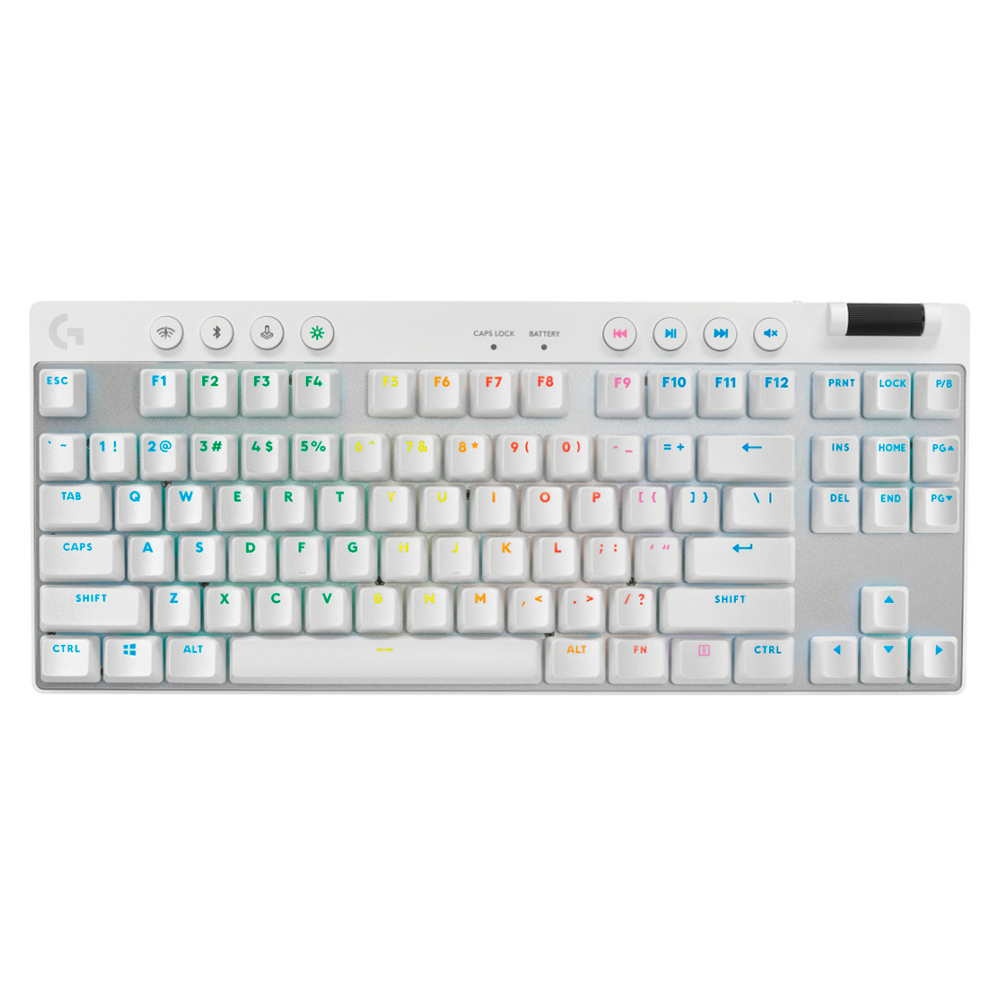 Teclado Logitech Lightspeed para juegos PRO X TKL color blanco