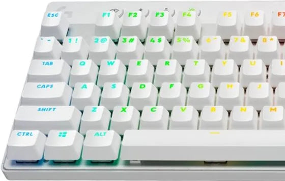 Teclado Logitech Lightspeed para juegos PRO X TKL color blanco