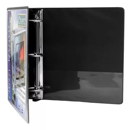 Carpeta kinera vinil aro "o" 2" negra c/12