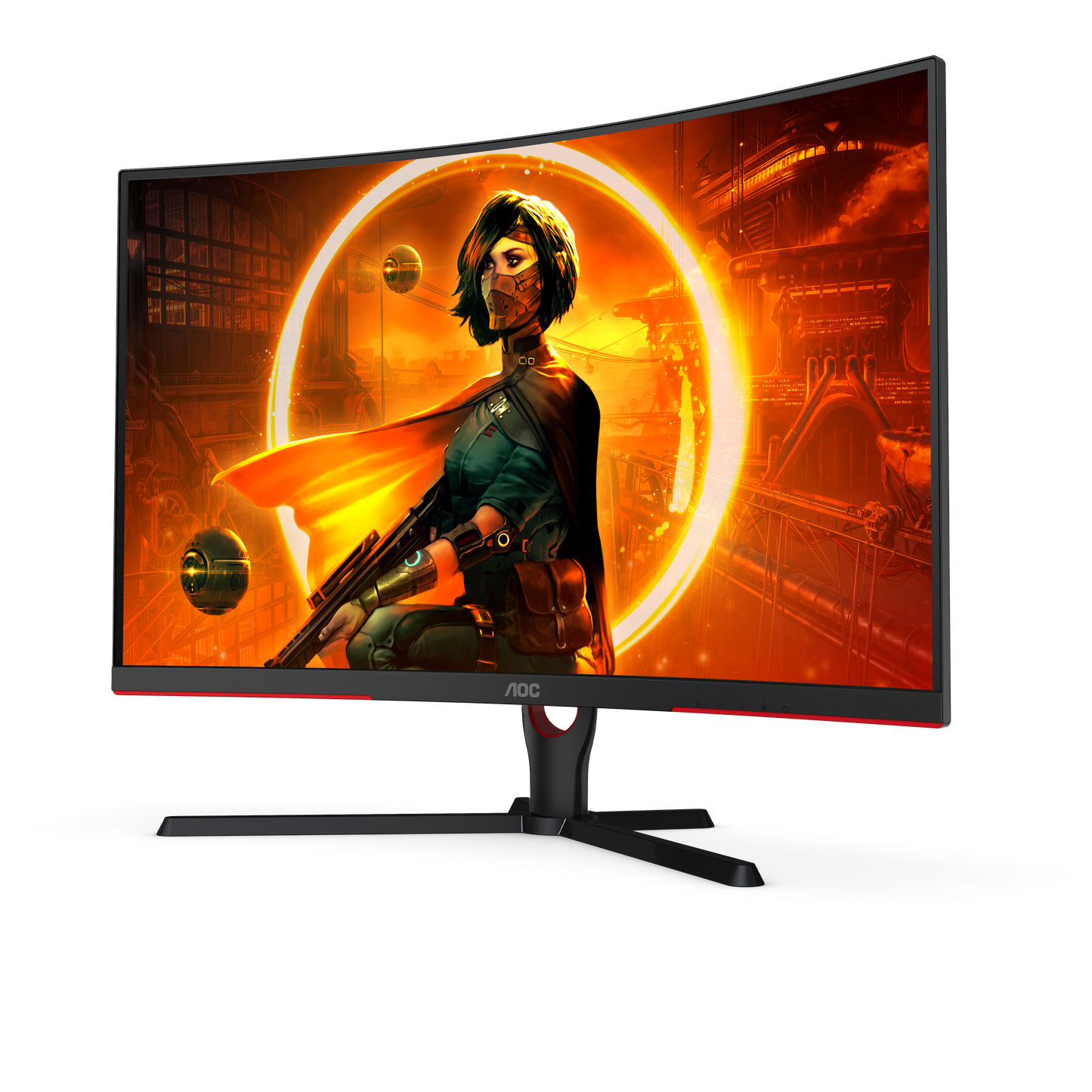 Monitor AOC 31.5" Gaming Curvo C32G3E Led 1920x1080 Full HD FreeSync 165Hz HDMI DisplayPort Negro