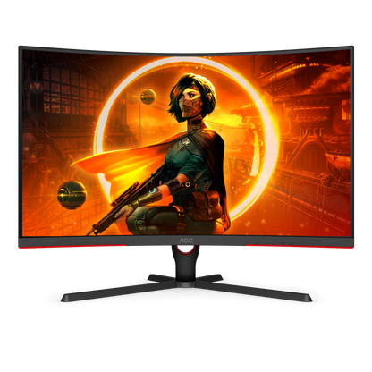 Monitor AOC 31.5" Gaming Curvo C32G3E Led 1920x1080 Full HD FreeSync 165Hz HDMI DisplayPort Negro