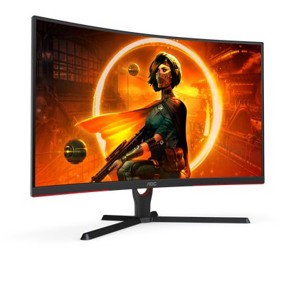 Monitor AOC 31.5" Gaming Curvo C32G3E Led 1920x1080 Full HD FreeSync 165Hz HDMI DisplayPort Negro
