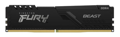 Memoria Ram Kingston FURY Beast 8 GB 3200MHz DDR4 CL16 DIMM Color Negro