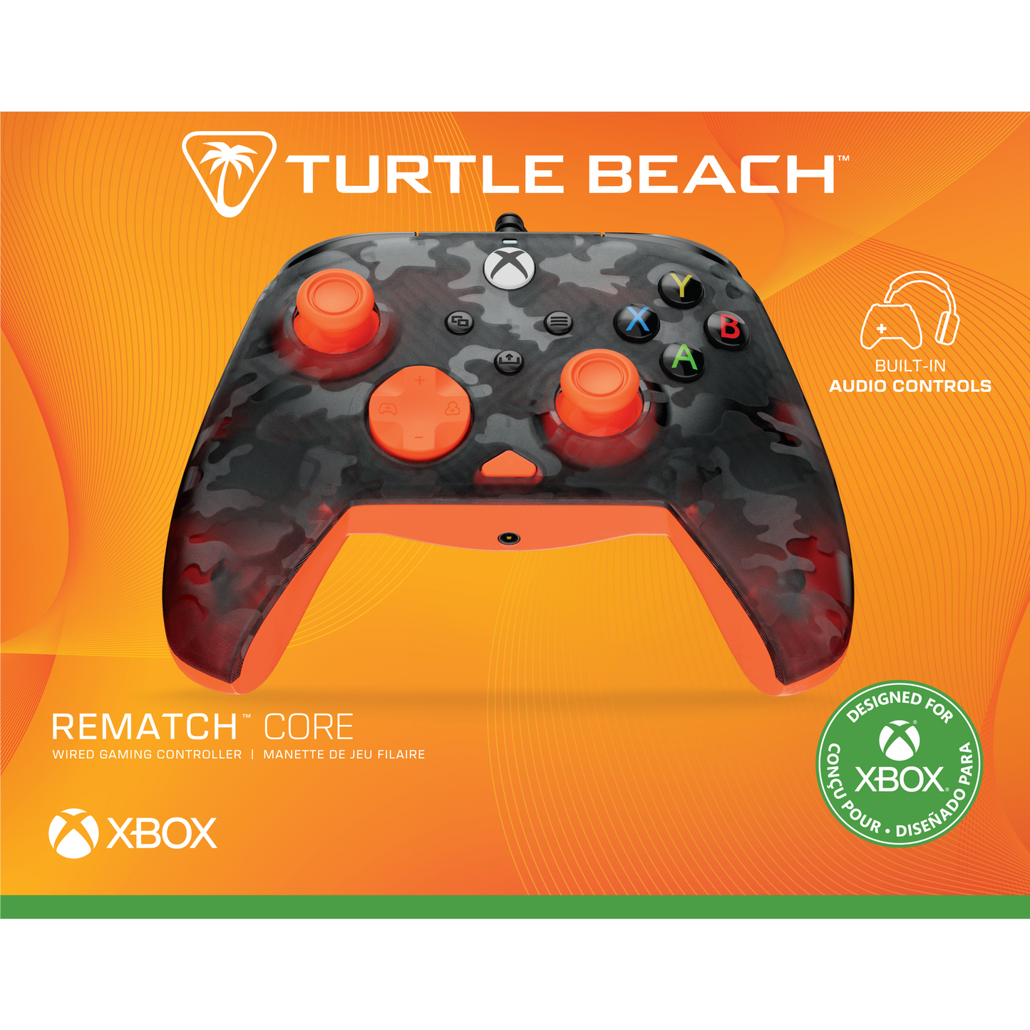 Control XB Turtle Beach Rematch Core Wired Controller- Ghost Black Camo/Orang