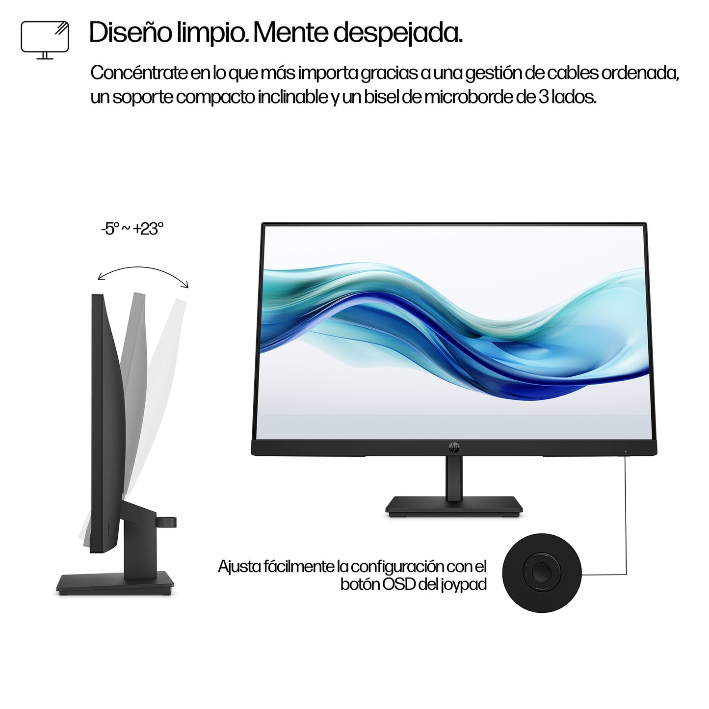 Monitor HP Serie 3 Pro 324pf 23.8" FHD | Panel IPS | 100Hz | VGA - HDMI - DP