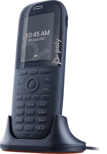 POLY Rove 30 Telefono IP Inalambrico de 20 lineas Color Azul Terminal con conexion por cable. Requiere Poly Rove B2 por separado