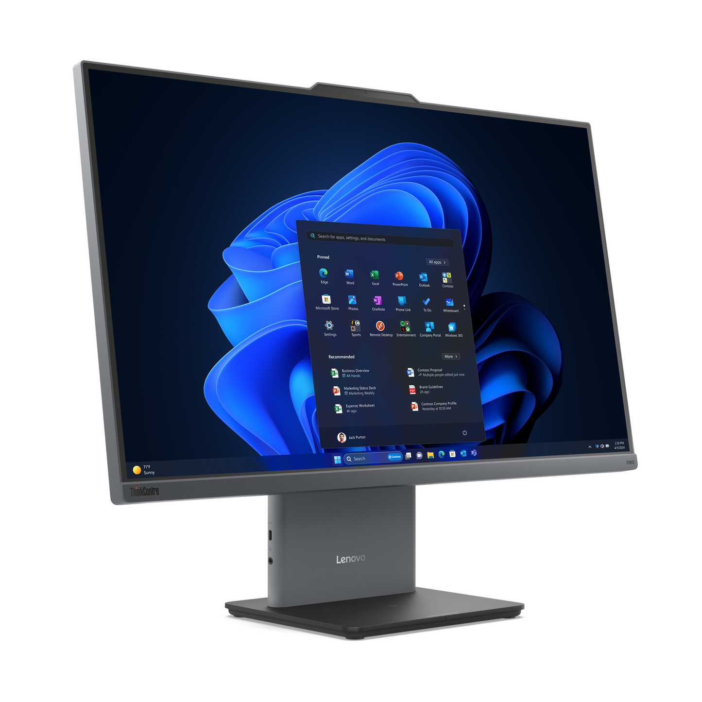 All in One Lenovo ThinkCentre Neo 55a 24 Gen 6 23.8" FHD AMD Ryzen 5 220 16GB 512GB Radeon 740M W11 Pro 1-year Onsite
