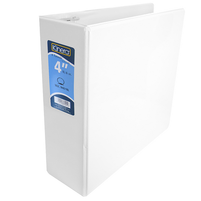 Carpeta kinera vinil aro "o" 4" blanca c/8