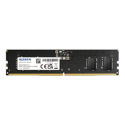 Memoria Ram Adata 8GB DDR5-4800Mhz U-DIMM Color Negro