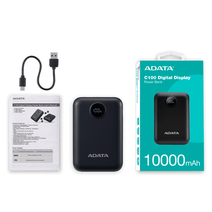 Power Bank Adata 10000mAh Digital PC10022 Negro