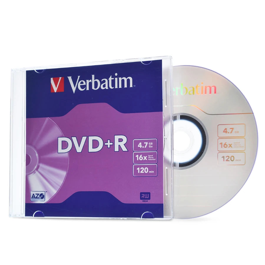 DVD+R Verbatim 4.7GB 16X Single Slim Case