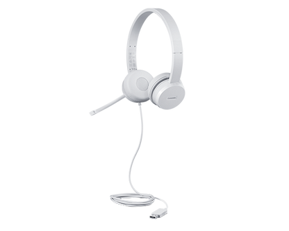 Diadema Alámbrica Lenovo 110 USB Color Nube Gris