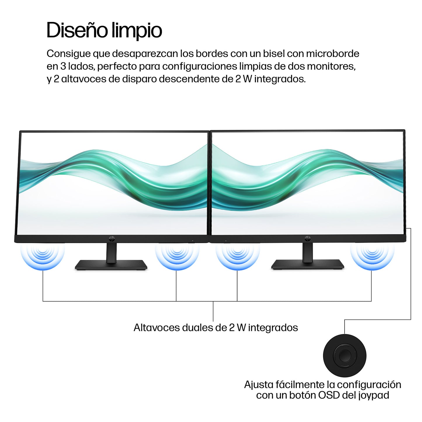 Monitor Full HD HP 3 Pro de 21.5" 322 ph 100 Hz 72 NTSC IPS LCD