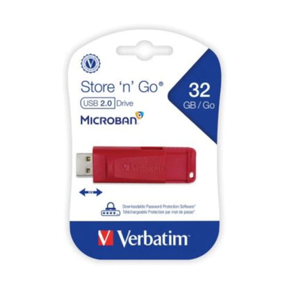 Memoria USB Verbatim Flash Store n Go 32GB Color Rojo