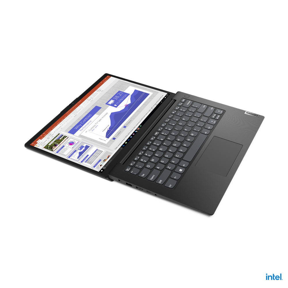 Laptop Lenovo V14 G2 IJL 14" Intel Celeron N4500 Disco duro 128 GB SSD Ram 4 GB Windows 11 Home Color Negro