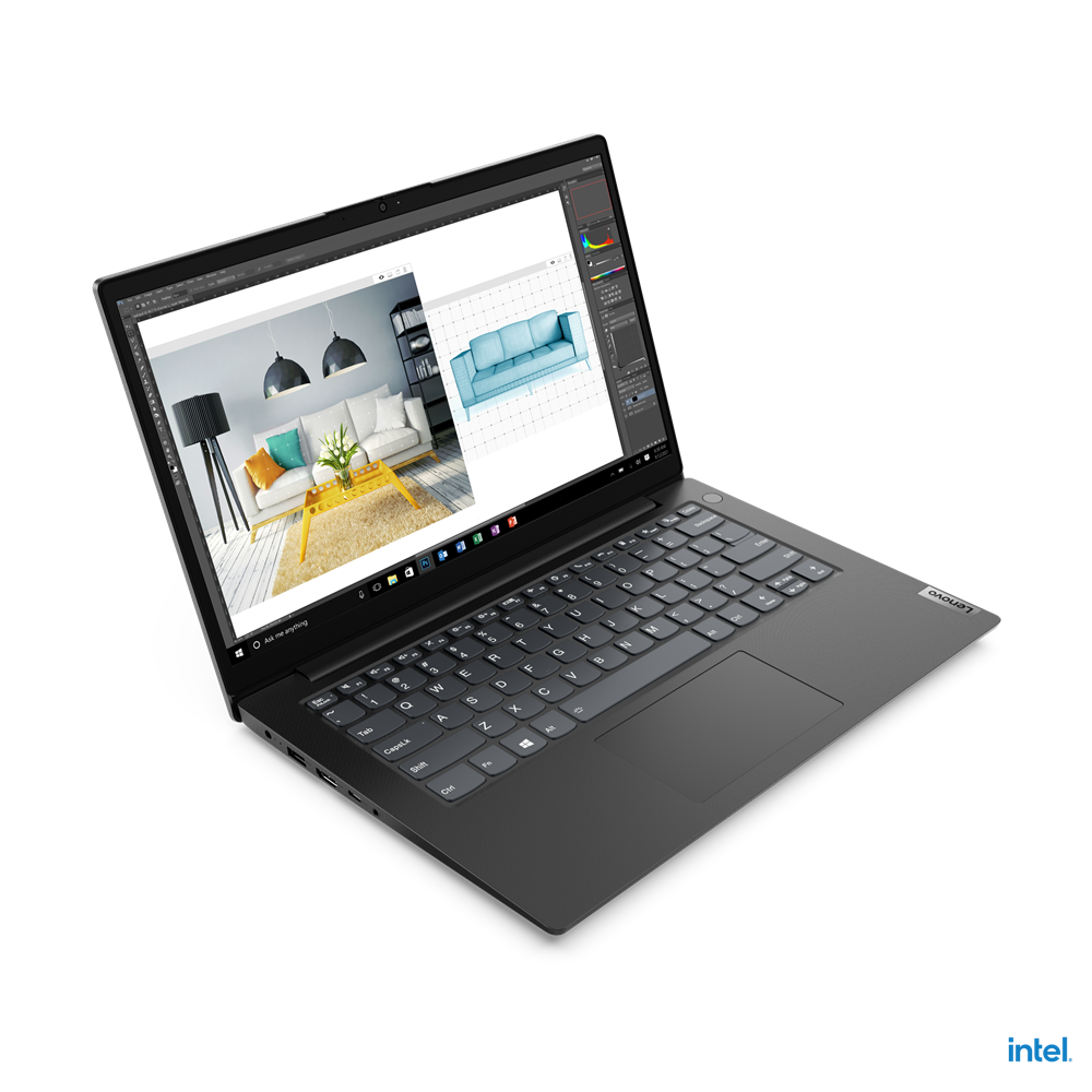 Laptop Lenovo V14 G2 IJL 14" Intel Celeron N4500 Disco duro 128 GB SSD Ram 4 GB Windows 11 Home Color Negro