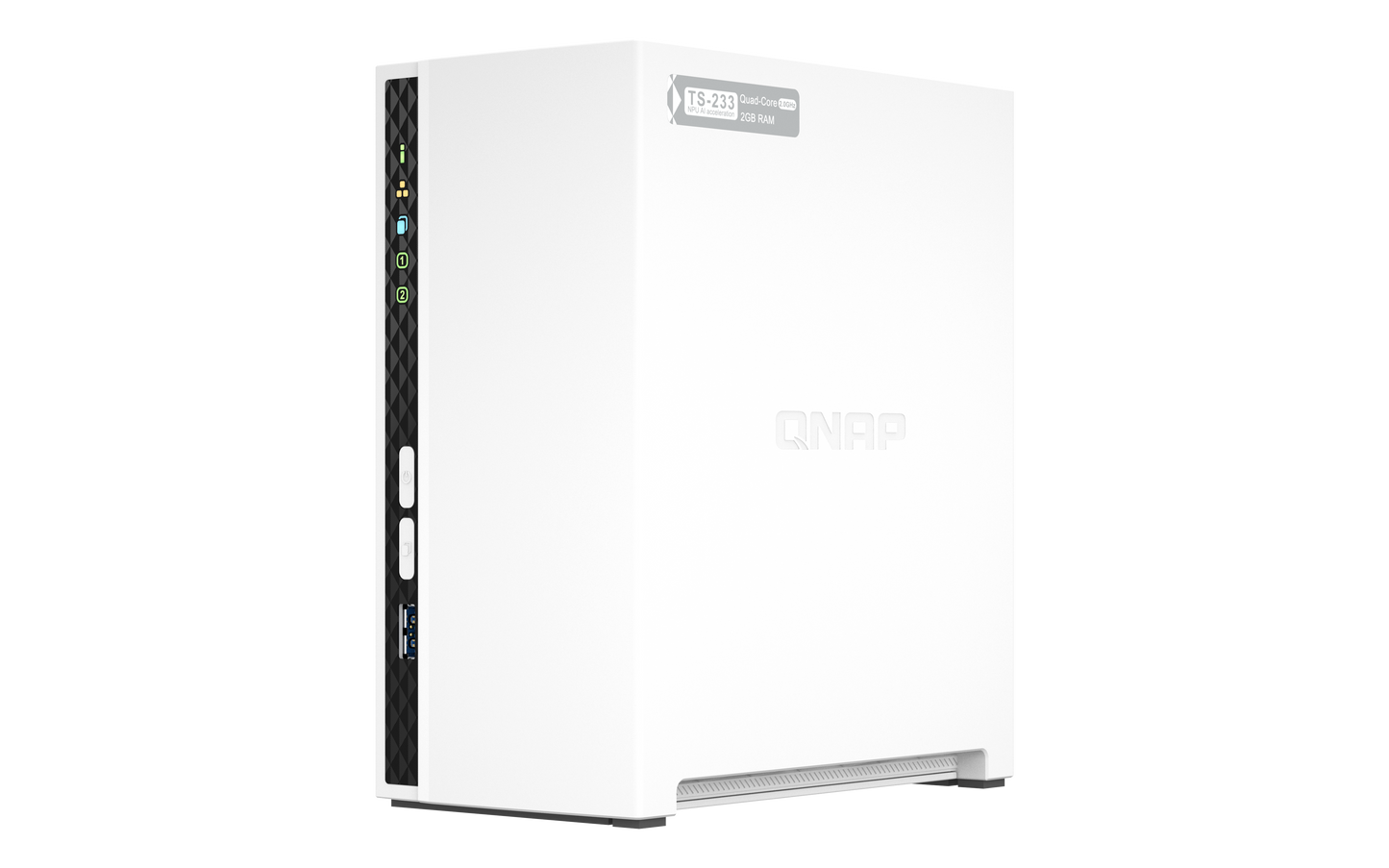 Unidad NAS QNAP CPU ARM Cortex A55 Quad Core 2.0Ghz 2GB RAM RJ45 GbE 2 Bahias 3.5" Linux Sin Discos