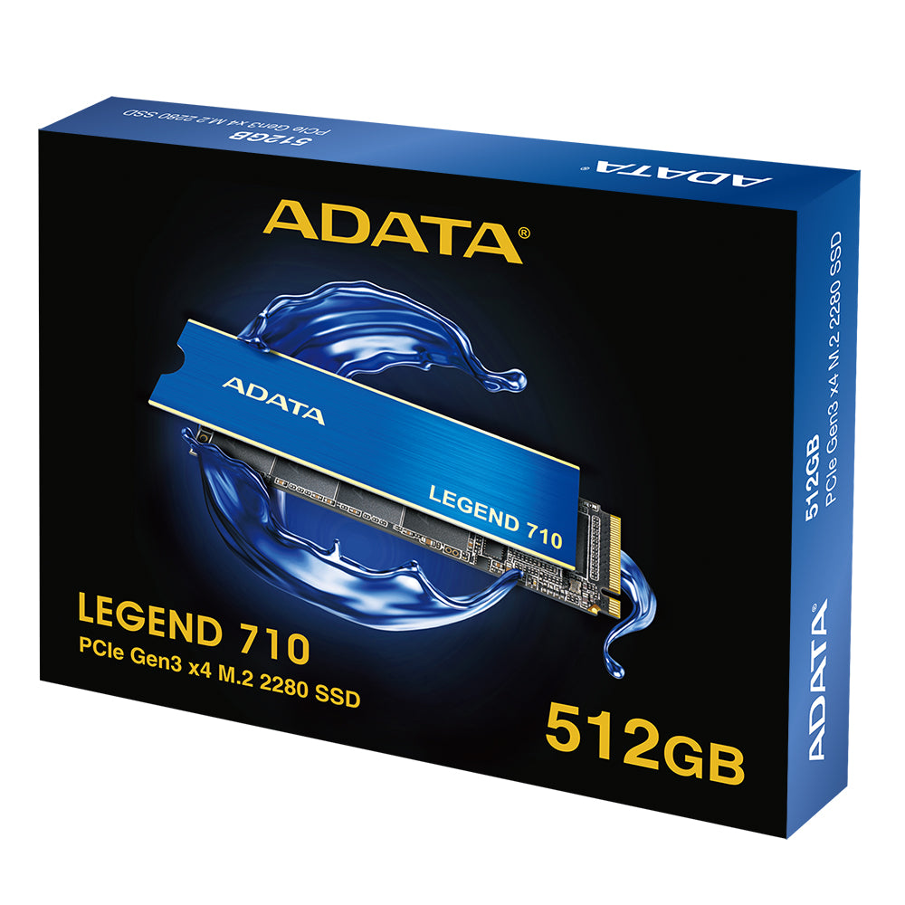 Unidad de Estado Solido SSD Adata 512GB Legend 710 NVMe M.2 1.000MB/s Escritura 2400 MB/s Lectura PCI Express 3