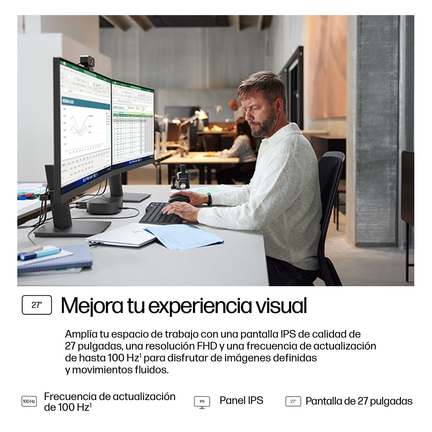 Monitor Full HD HP 3 Pro 27 327 100 Hz 72 NTSC IPS LCD