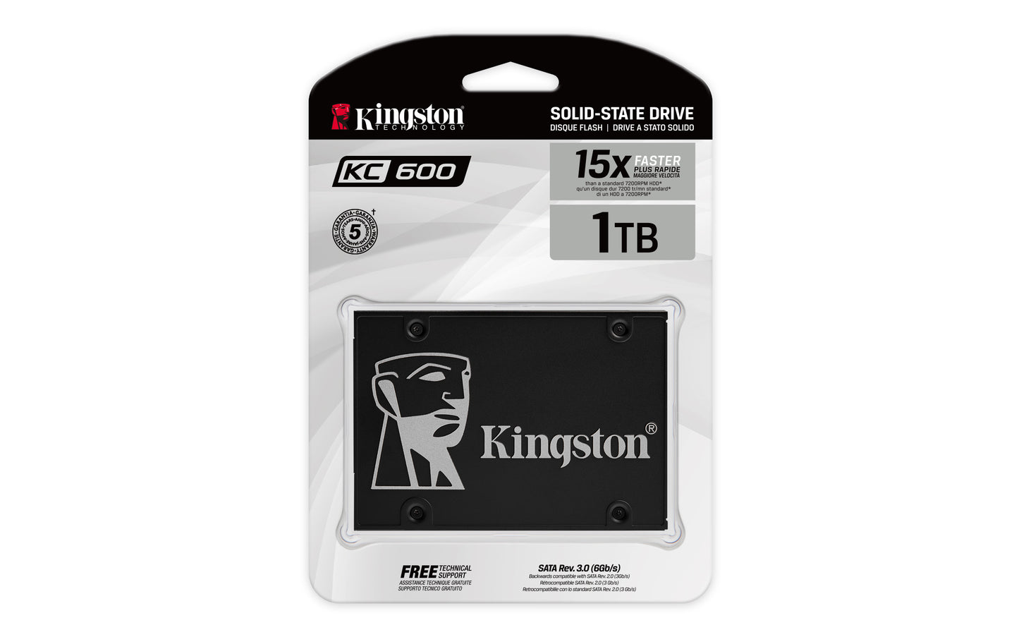 Unidad de Estado Sólido SSD Kingston 1024 GB SKC600 SATA3 2.5"