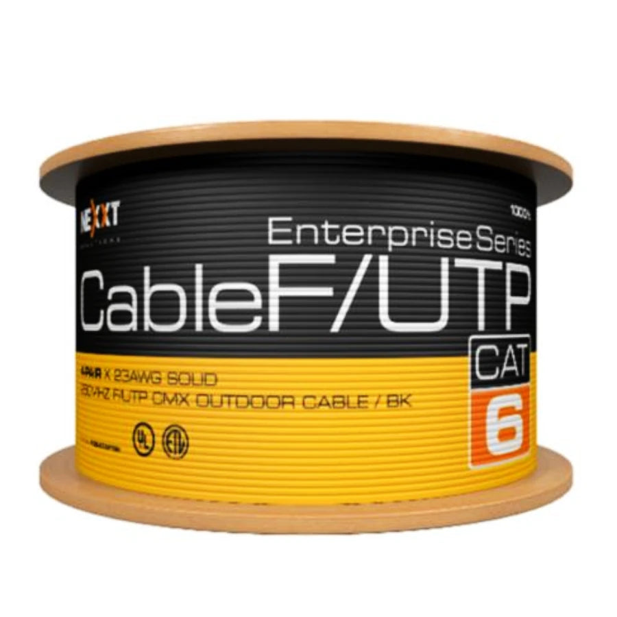 Cable Nexxt Solutions Nexxt Enterpr Cat6 F/UTP 4P 23AWG CMX Exterior 305m Negro