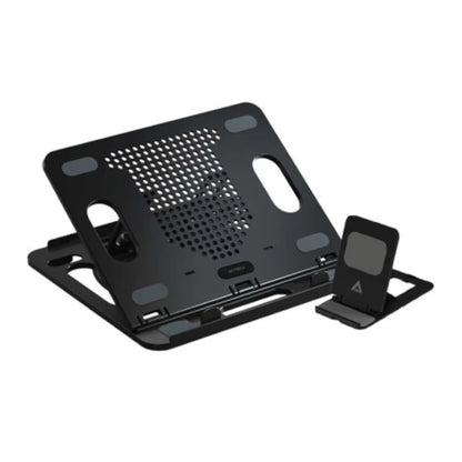 Base Enfriadora Acteck p/Laptop 17 Froost Prime BE225 Vent.Natural Base Rotable Soporte para celular /Essential Negro