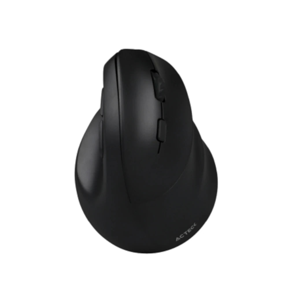 Mouse Vertical Virtuos Acteck Fitt MI520/2.4GHz+2Modos BT/Hasta 2400DPI/7Botones/Ergonómico/Recargable/Advanced Negro