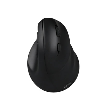 Mouse Vertical Virtuos Acteck Fitt MI520/2.4GHz+2Modos BT/Hasta 2400DPI/7Botones/Ergonómico/Recargable/Advanced Negro